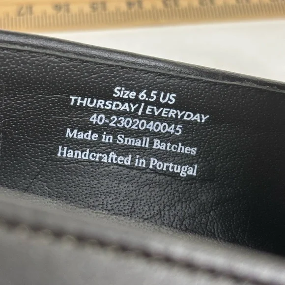 Thursday Boot Company Eden Full Grain Leather Classic Black Slip-on Loafers 6.5 - Picture 4 of 14